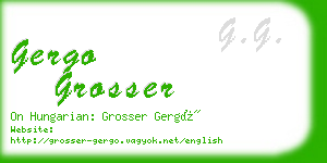 gergo grosser business card